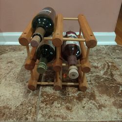 Vintage Modular Wooden Oak Wine/Bottle Rack