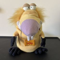 Nickelodeon Vintage 1998 Chomping Norbert Angry Beavers Stuffed Animal 10”