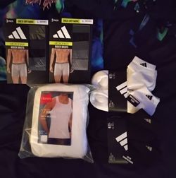 Adidas Boxer Briefs, Socks & Hanes Tank Bundle