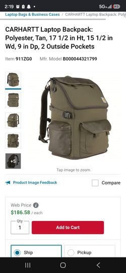 Carhartt Laptop Backpack Tan Polyester