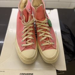 Size 7 - Converse Comme des Garçons PLAY x Chuck 70 High Bright Pink