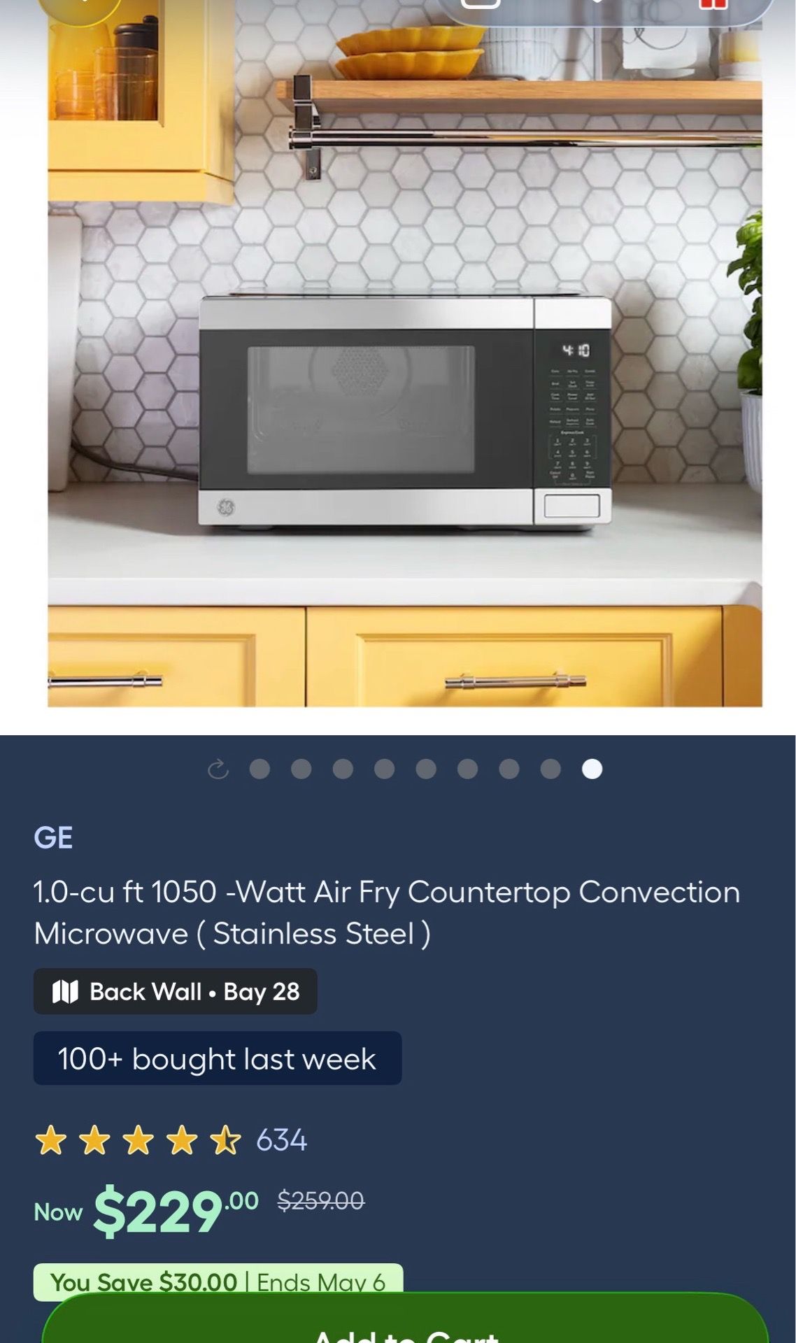 Countertop microwave