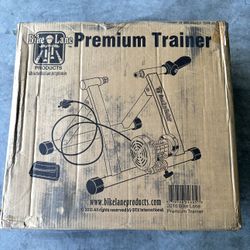 Bike Trainer Stand - Max Racer Pro Indoor Bicycle Trainer with Riser and 7 Magnetic Resistance Levels 