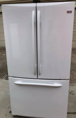 Ge profile white french door refrigerator