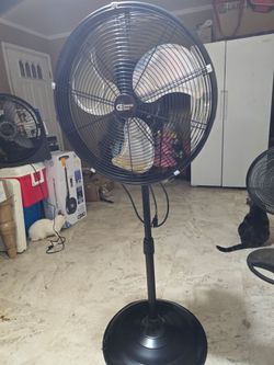 Commercial Electric Black Pedestal Stand Fan
