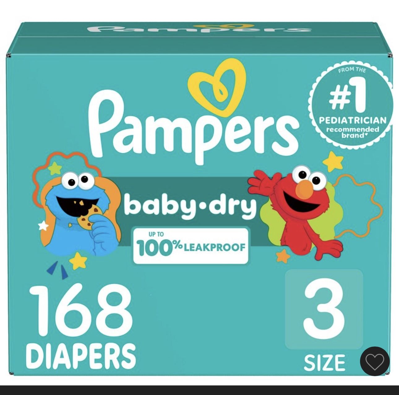 Pampers Baby Dry Diapers Pack Size 3 - 168ct