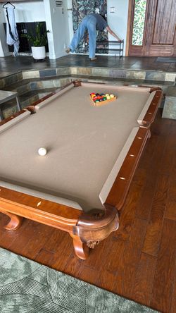 Pool Table with Balls and Rack