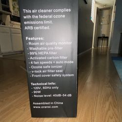 Oransi V-hepa Max Air Purifier 