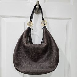 Gucci Twins Hobo Leather Handbag