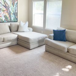 Cream Color Sectional And Sofa