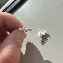 Diamond and Silver Climber Studs