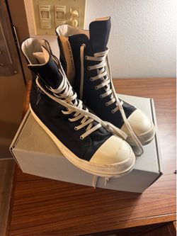 Rick Owen’s DRKSHDW Canvas High-Tops Size 45