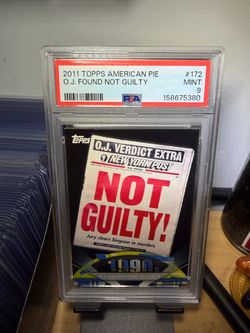 2011 Topps American Pie O.J. Found Not Guilty #172 Card PSA 9 POP 1