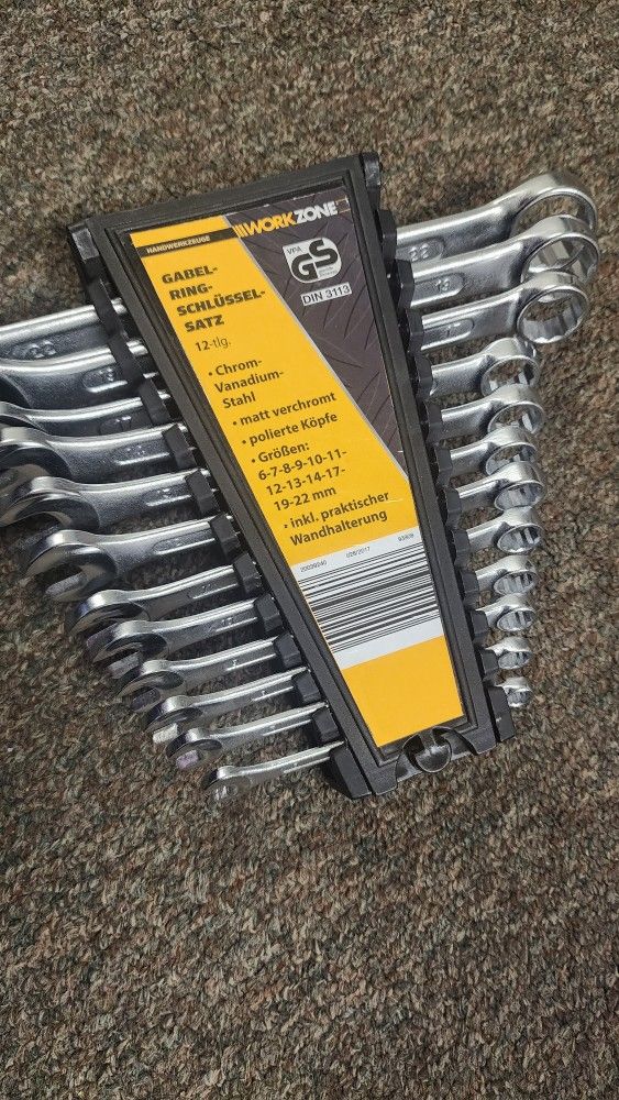 12 Piece Metric Comb. Spanner Wrench 6-22mm