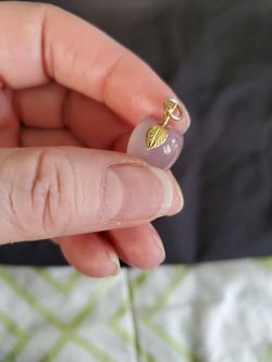 Rose Quartz Apple Charm