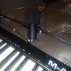 Recording Studio Mic And M Audio Keyboard 