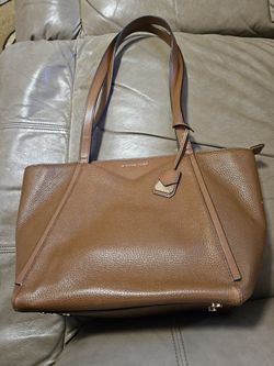 AUTHENTIC LEATHER MICHAEL KORS HANDBAG/PURSW DARK CREME