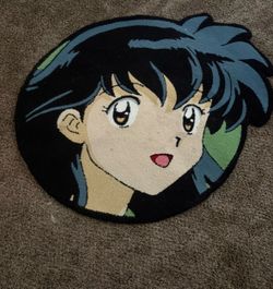 Official Hypland x Inuyasha Kagome head rug. Same one listed on StockX. Machine tufted, thick pile, circular face design. Used but in good shape โ jus