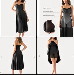 Strappy Cowl Neck Fit & Flare Midi Dress