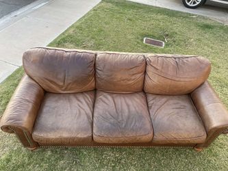 Brown leather couch 