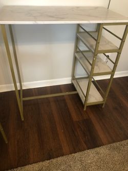 Faux Marble Bar Table