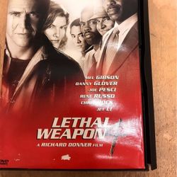 Lethal Weapon 4 (DVD, 1998)  Mel Gibson Danny Glover Jet Li Chris Rock 