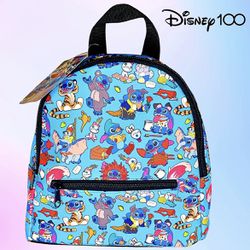 I Disney 100 Stitch Mini Backpack Leather Bioworld Official Lilo & Stitch Bag