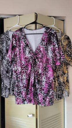 3 animal print womens tops