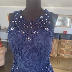 Navy Blue Dress For Special Ocasiones, Graduación, Prom, Wedding , Sweet 15 