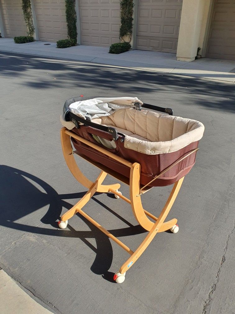 Baby Bassinet With Rolling Stand Fit For Stroller Orbit