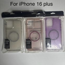 NEW Glitter iPhone 16 Plus Cases  – $8 Each or 3 for $20 