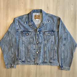 Vintage Gap Denim Trucker Jacket Medium Wash Jean  Men’s XL