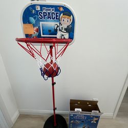 Kids' Basketball Hoop Playset - 3-in-1 Sports Center with Scoreboard, Sounds, and Balls (3+ Years) 