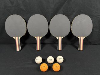 STIGA Ping Pong Set – 4 Paddles + 5 Table Tennis Balls