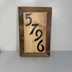 Handmade Wooden Address Number Sign Customizable Rustic Farmhouse Barn