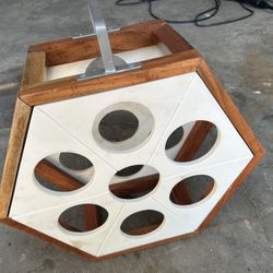 7 Bottle Marble Wine Rack 17x17 inch