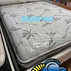 Queen Black Bamboo Medium Firm Mattress 