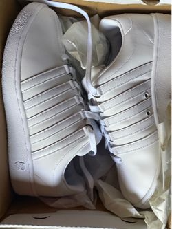 NEW K-Swiss Classic Leather Sneakers Men’s 10.5 White w/ Box & Tags