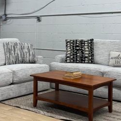 Glacier White Sofa & Loveseat Set