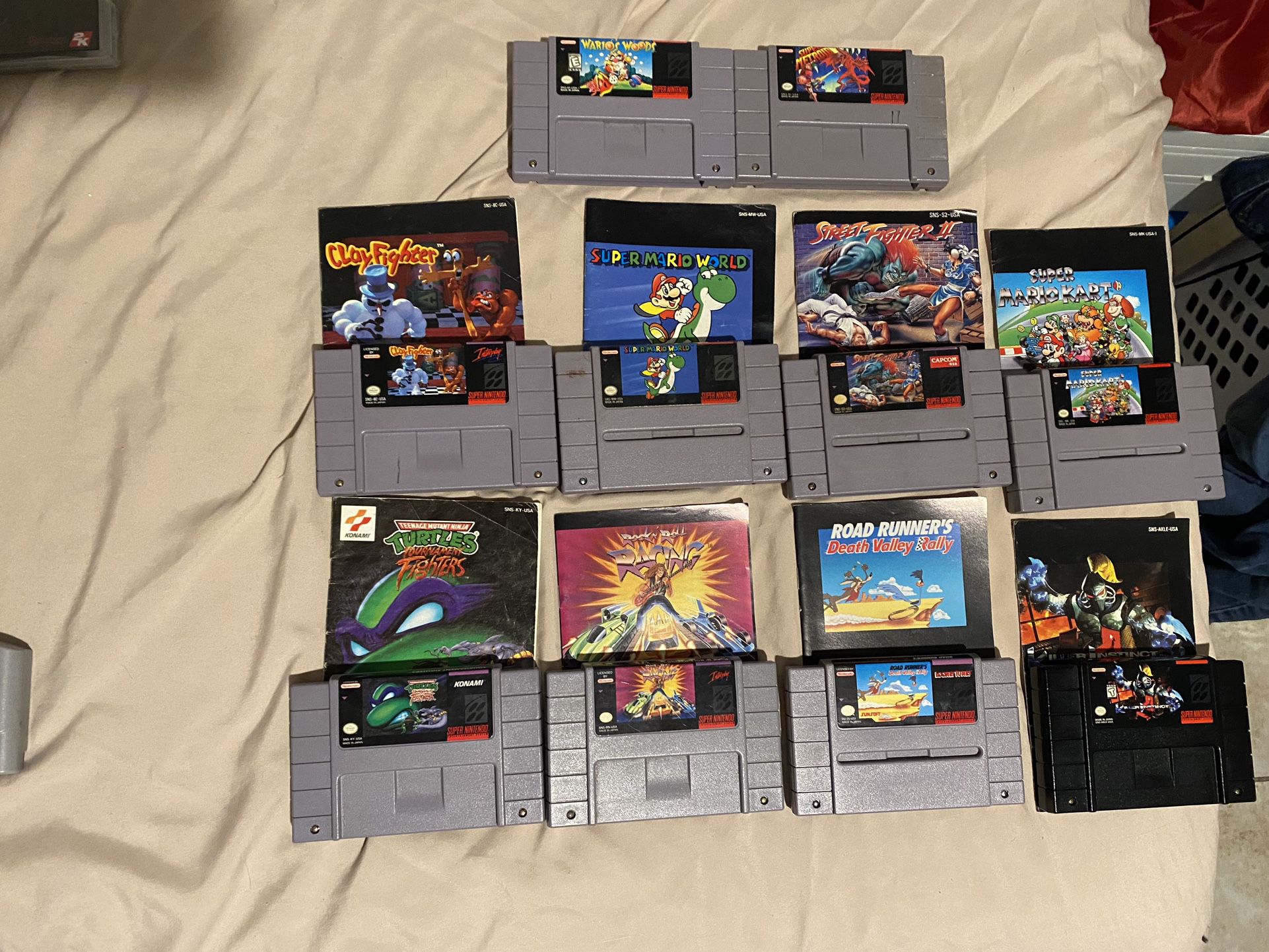 Super Nintendo Games With Manuals And Without
