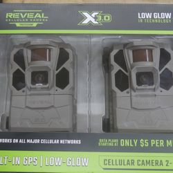 TACTACAM REVEAL RV-XG3-BNDL1 X 3.0 CELLULAR HUNTING CAMERA 2 PACK NEW.