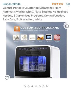 Calmdo portable on sale countertop dishwasher