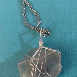 Sea Glass And Turquoise Necklace 