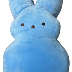 Peeps Bunny Plush Stuffed Animal Blue W/ Tag Original Huge Size 32"