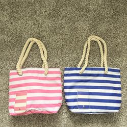Insulated wine purse beach tote bag