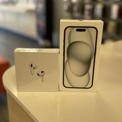 Iphone 15 brand new sealed pack With Airpods 