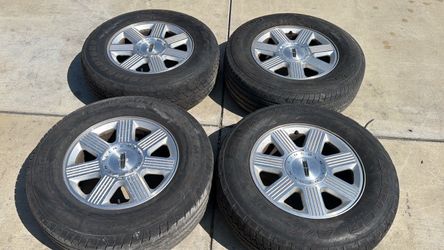 Lincoln Navigator 18 Inch aluminum wheels with old tires 6x135mm Fits Ford Trucks