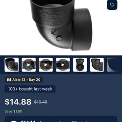 Charlotte pipe 3in 90 Degree ABS Vent Elbow