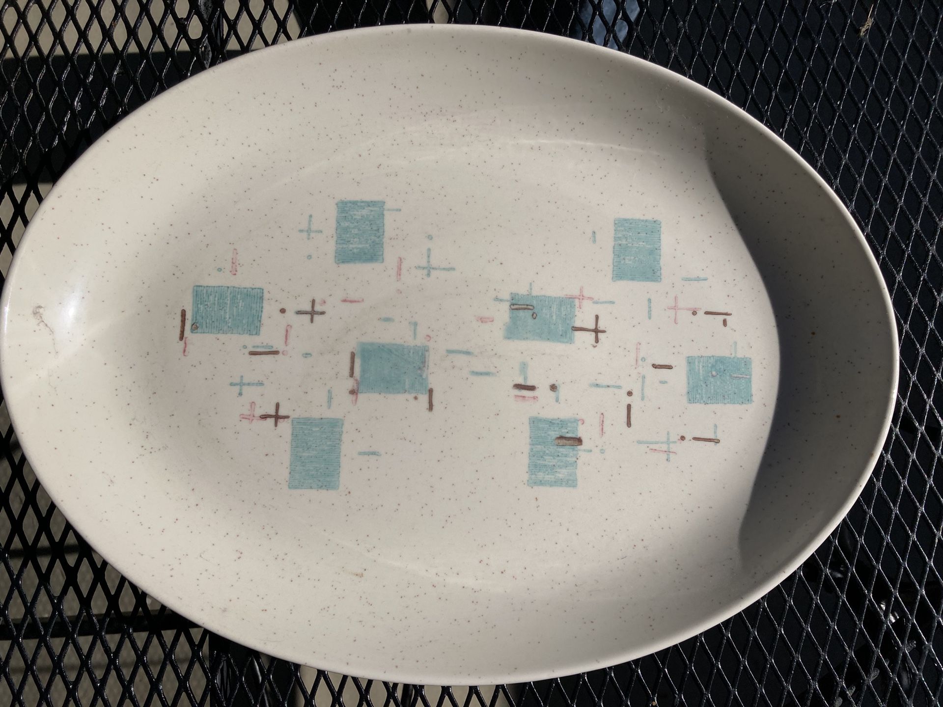 12- Vernonware Heavenly Days Metlox Oval Platters 10 1/2 X 13 MCM