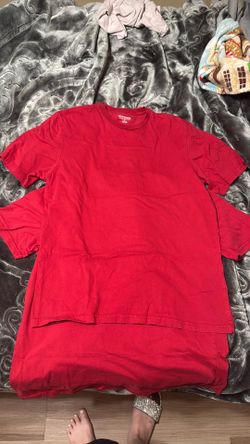 2 red t-shirts